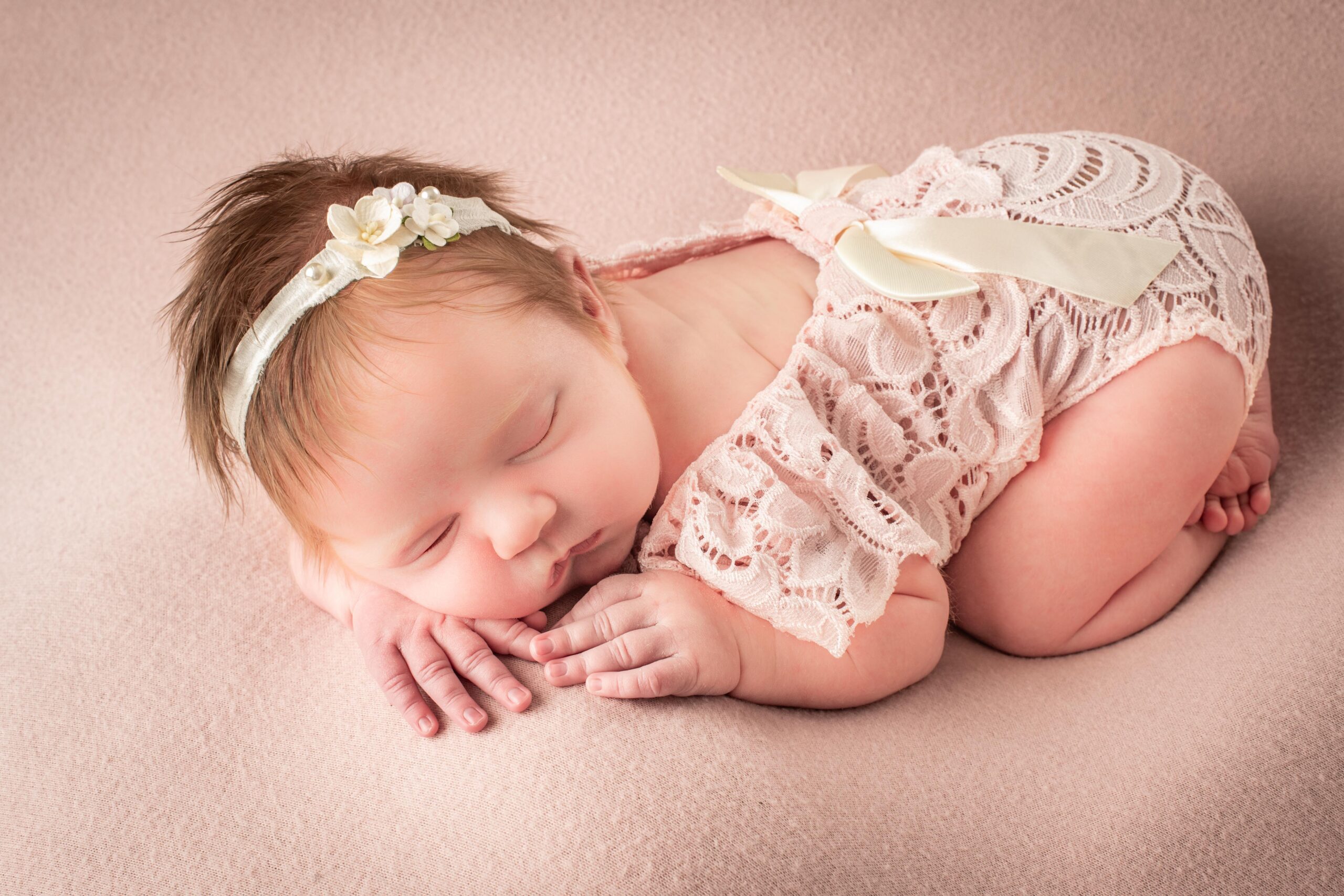 Baby in pink outfit